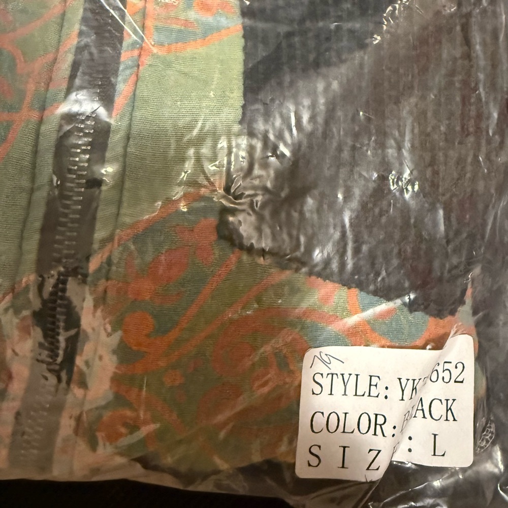 POL Black Multicolor Patchwork Jacket with Tan and Green Accents - Picture 12 of 12